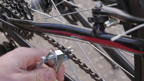 Troca de corrente de bike